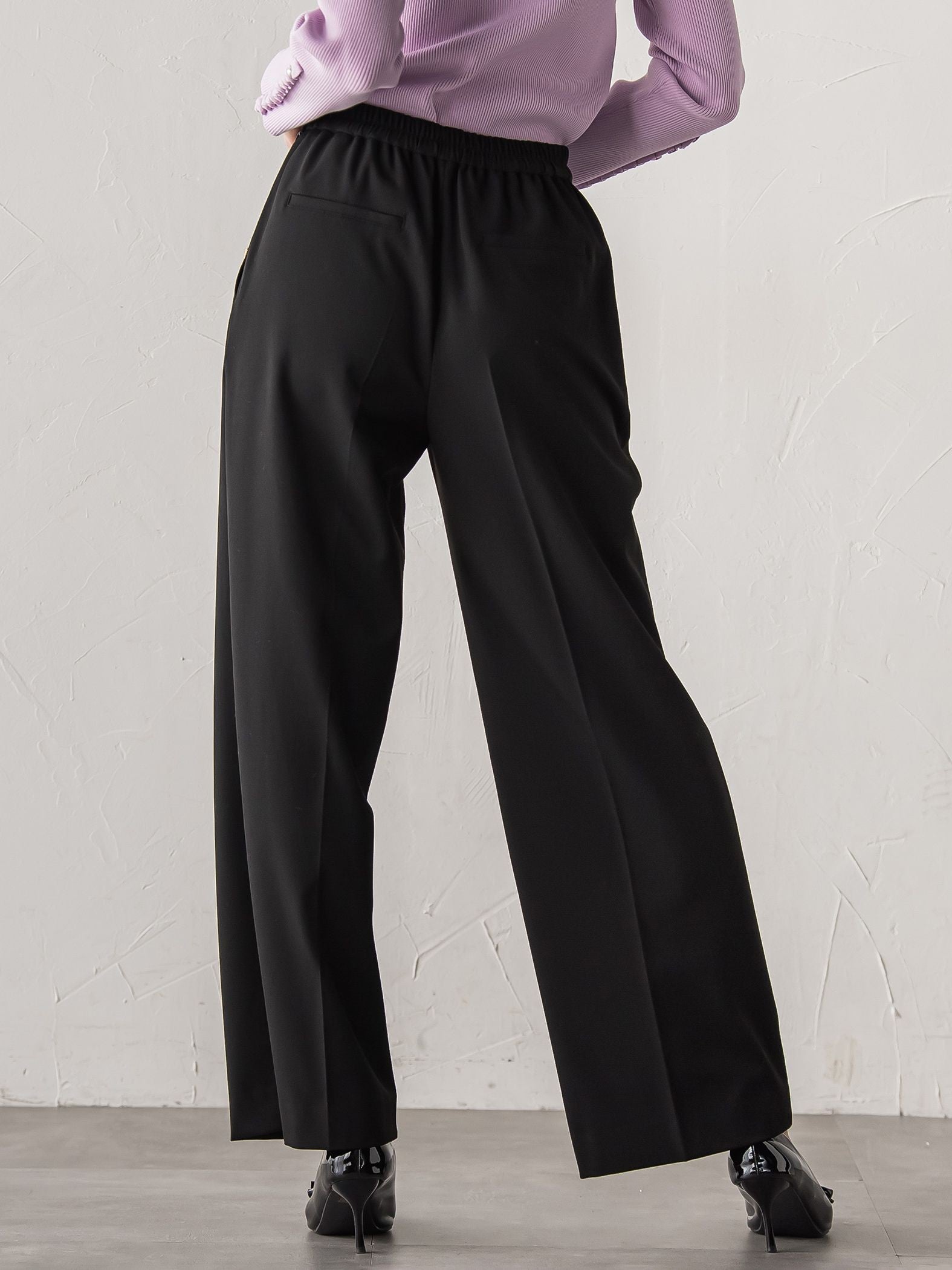 【新色追加】キラキラボタンワイドパンツ≪手洗い可能≫