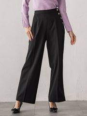 【新色追加】キラキラボタンワイドパンツ≪手洗い可能≫