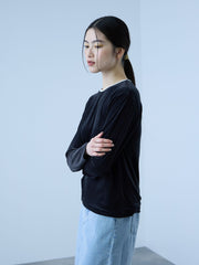 シアーベロアロングスリーブカットソー【日本製】