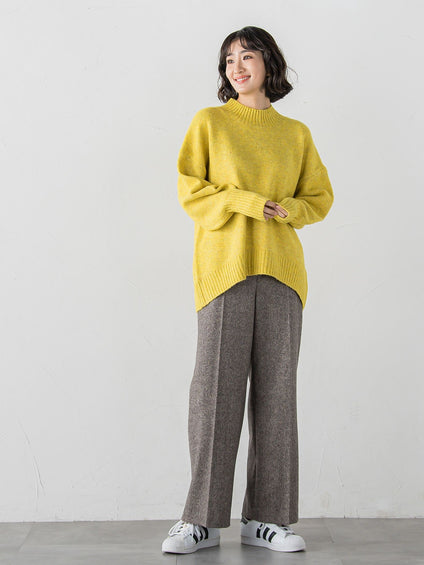 【WEB限定】”毎日頼れる”ゆったりモックネックニット