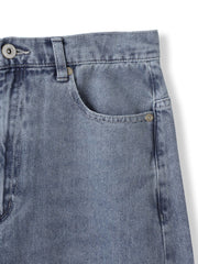 デニムワイドパンツ≪洗濯機で洗える≫