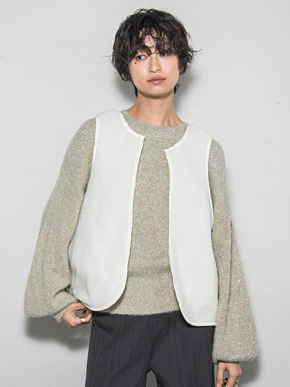 【WEB限定】4WAYキルティング×ボアブルゾン≪手洗い可能≫