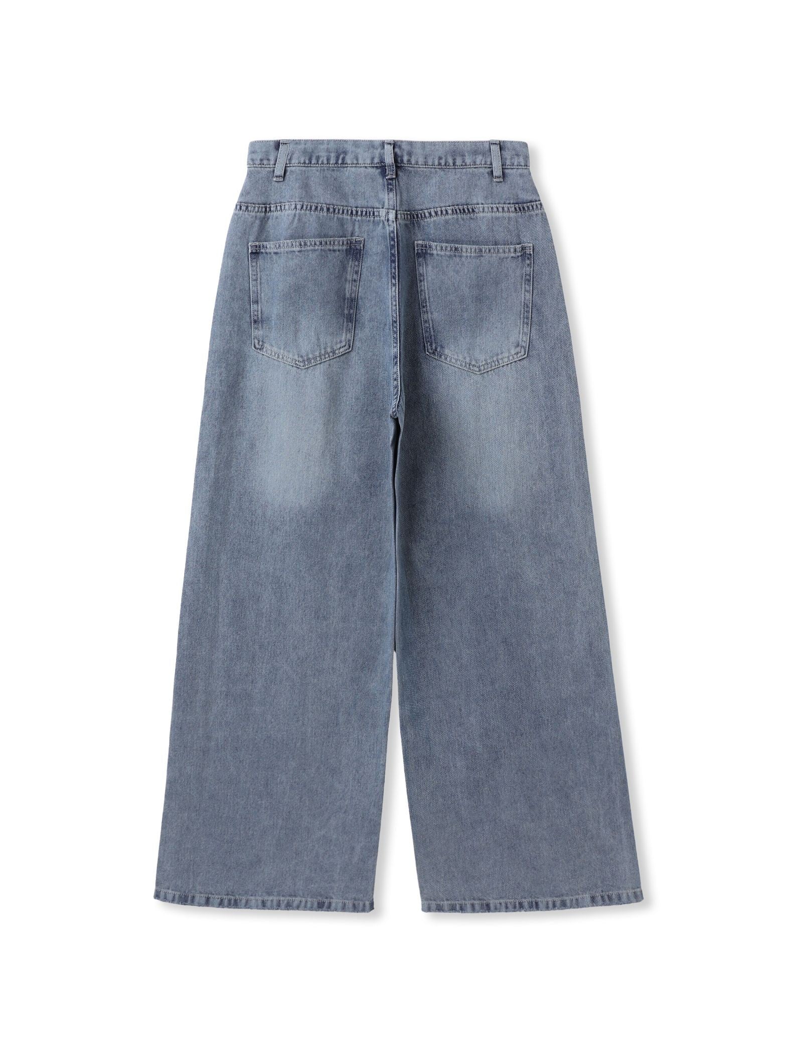 デニムワイドパンツ≪洗濯機で洗える≫