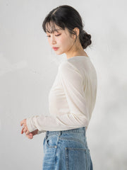 シアーベロアカットソー≪手洗い可能≫