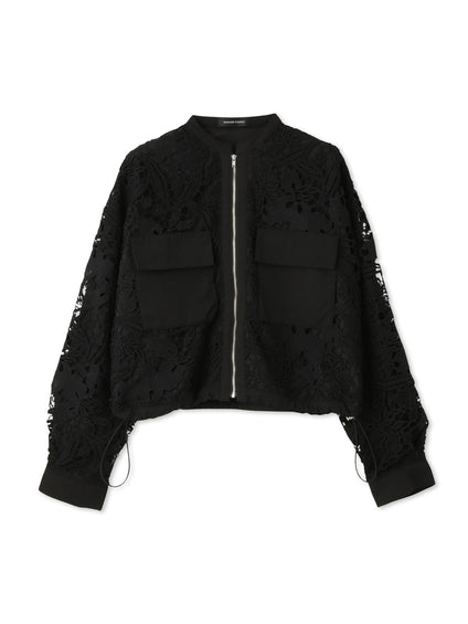 ボタニカルレースブルゾン≪手洗い可能≫