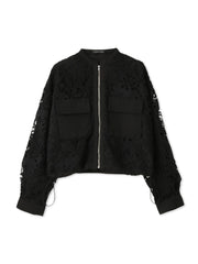 ボタニカルレースブルゾン≪手洗い可能≫