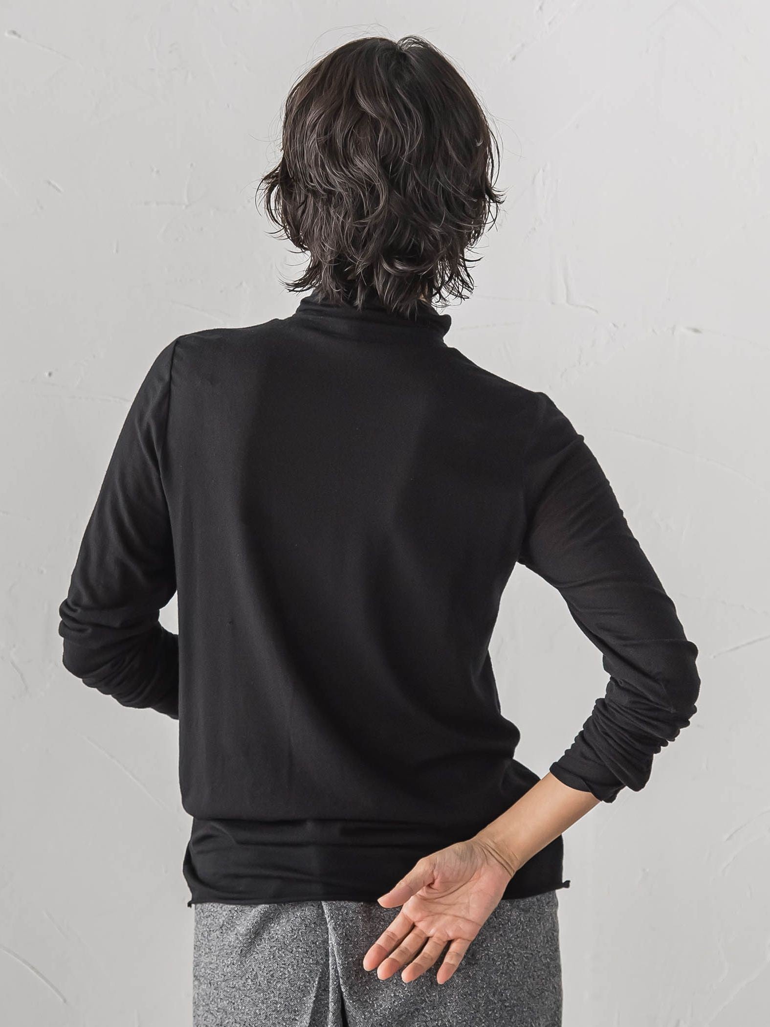 【大きいサイズ/受注会限定】カシミヤシルクシアージャージカットソー