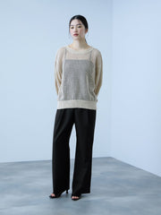 サイドポケットワイドタックパンツ