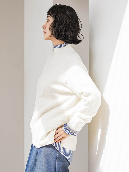 【大きいサイズ】配色CHESSニット