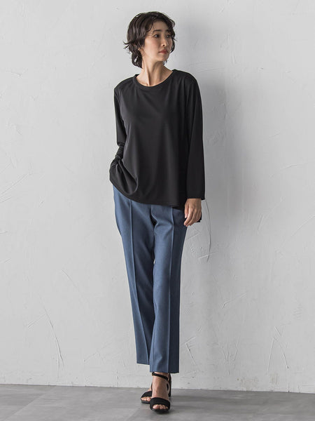 【大きいサイズ】まるーでデニムテーパードパンツ