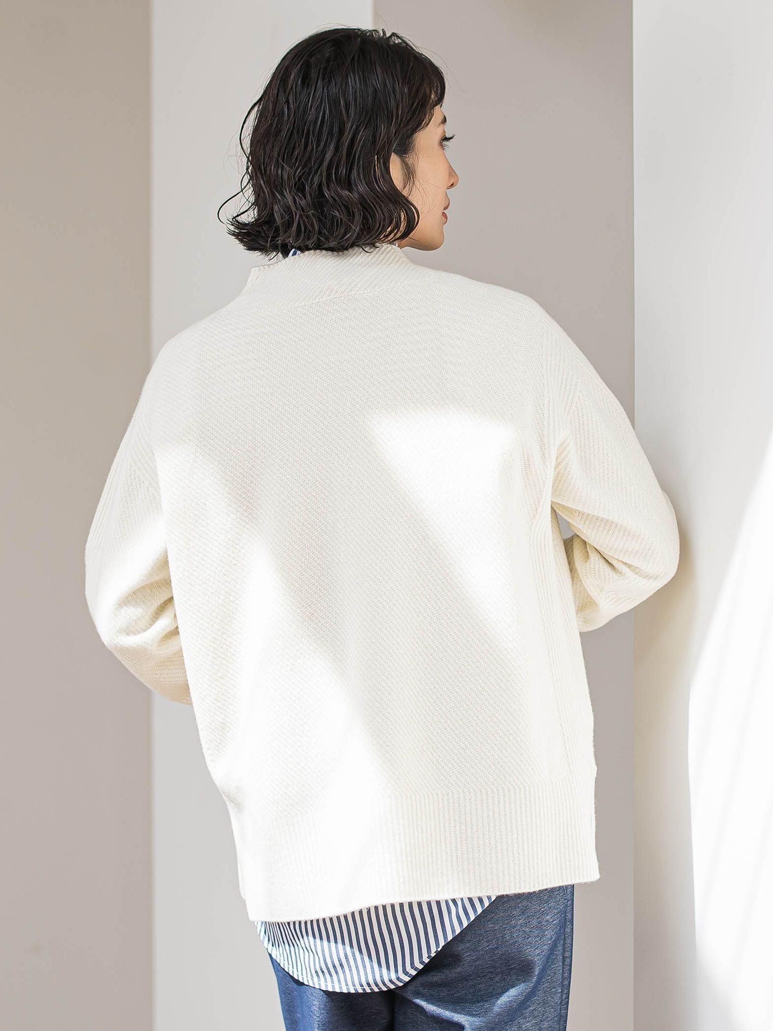 【大きいサイズ】配色CHESSニット