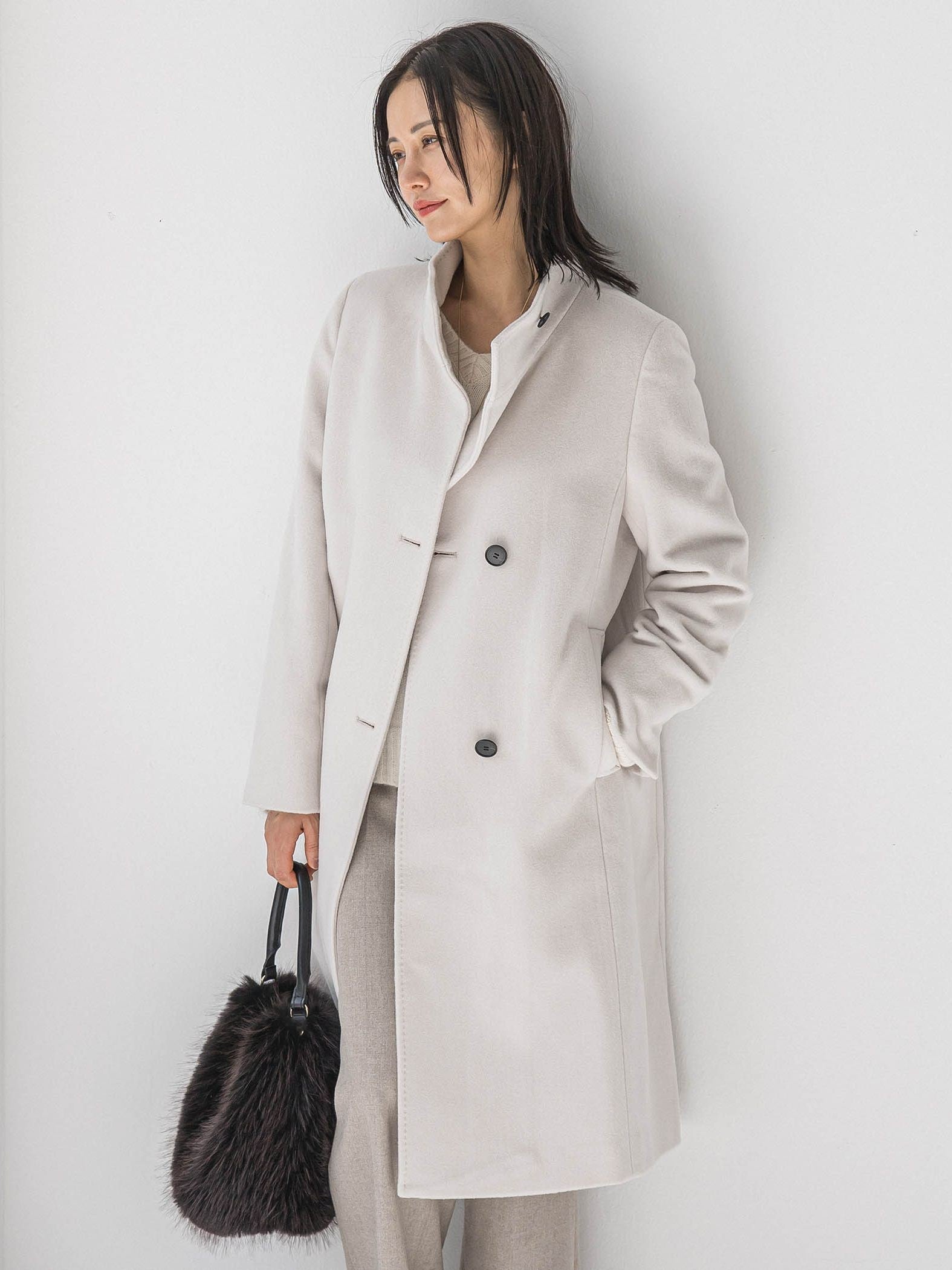 【カタログ掲載】プレミアムウールカシミヤロングコート