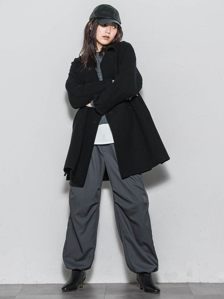 ラムウールダブルカラーコート