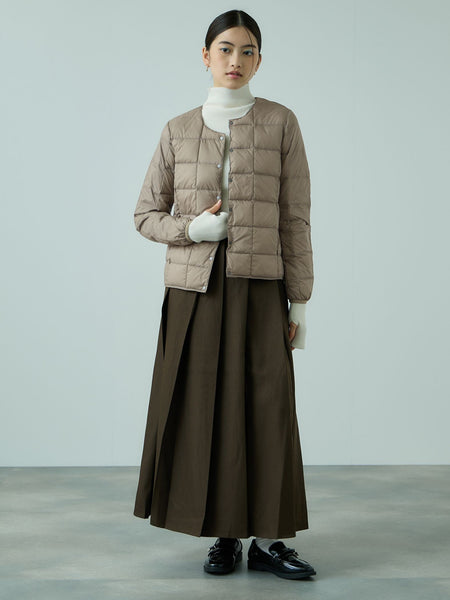 【TAION】クルーネックボタンダウンジャケット≪手洗い可能≫