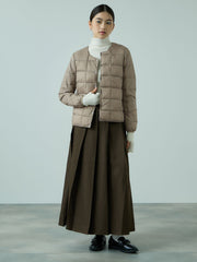 【TAION】クルーネックボタンダウンジャケット≪手洗い可能≫