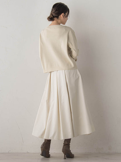 オーガンジー刺繍ミラノリブブルゾン≪手洗い可能≫