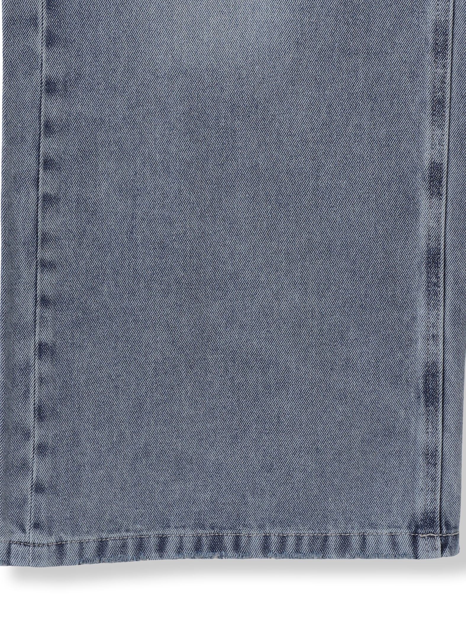 デニムワイドパンツ≪洗濯機で洗える≫