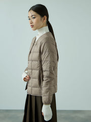 【TAION】クルーネックボタンダウンジャケット≪手洗い可能≫