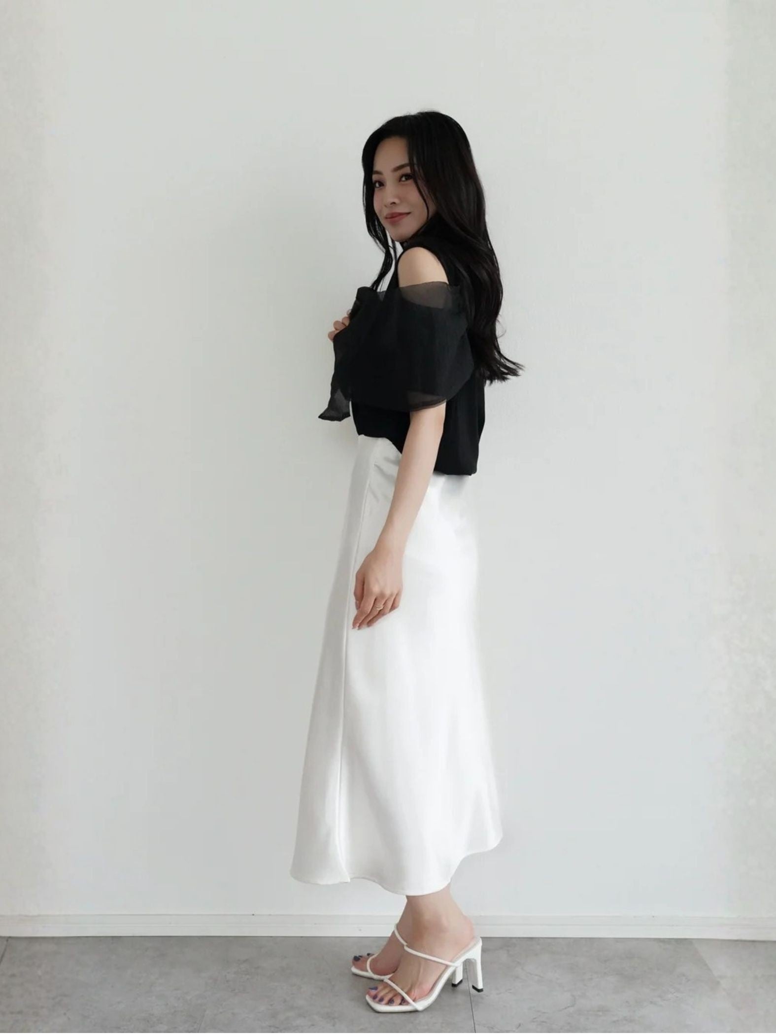 【小さいサイズ】サテンマーメイドスカート