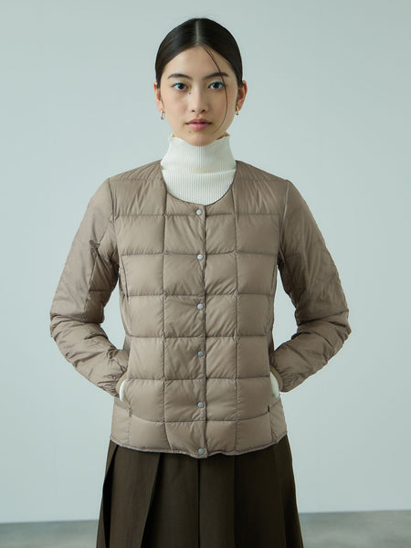 【TAION】クルーネックボタンダウンジャケット≪手洗い可能≫