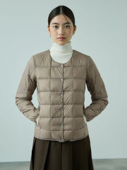 【TAION】クルーネックボタンダウンジャケット≪手洗い可能≫