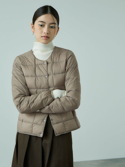 【TAION】クルーネックボタンダウンジャケット≪手洗い可能≫