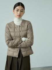 【TAION】クルーネックボタンダウンジャケット≪手洗い可能≫