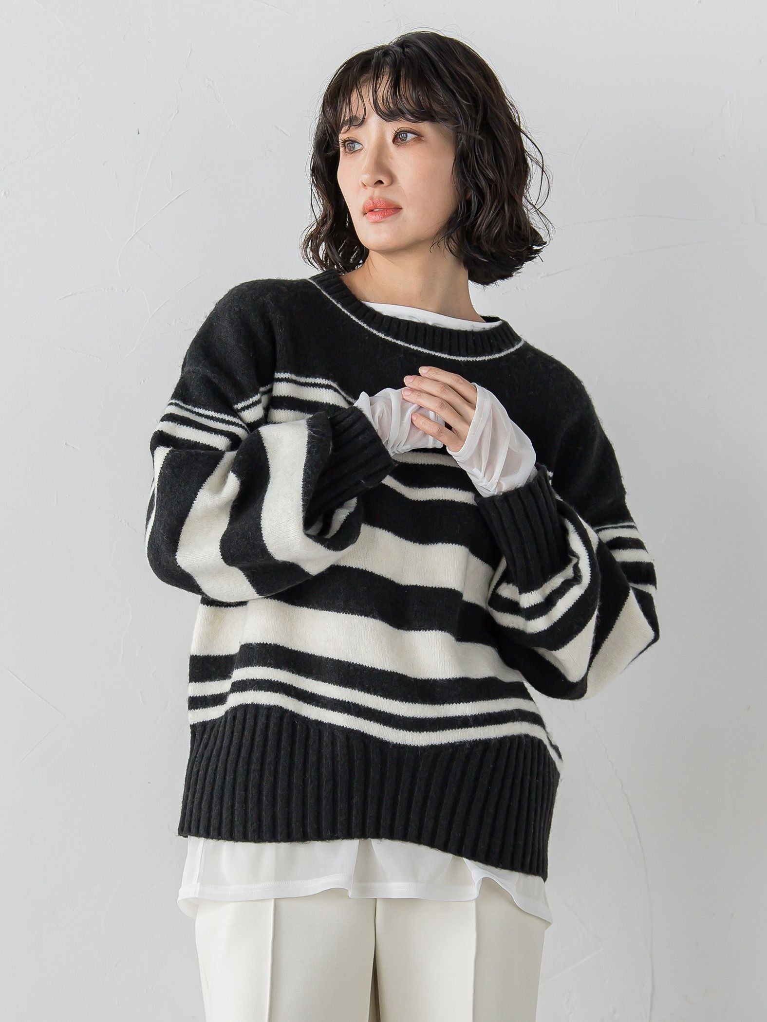 【WEB限定/大きいサイズ】”重ねるだけで格上げ”レイヤードインナー