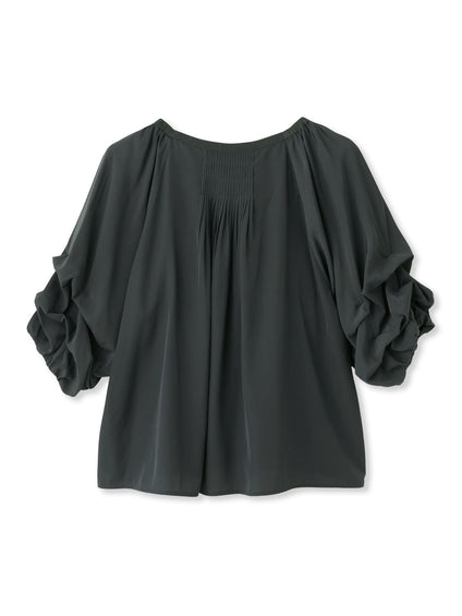 ホイップタックスリーブブラウス