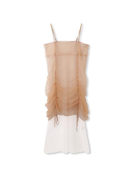 【ENIM BY VICKY】チュールレイヤードキャミワンピース《洗濯機で洗える》