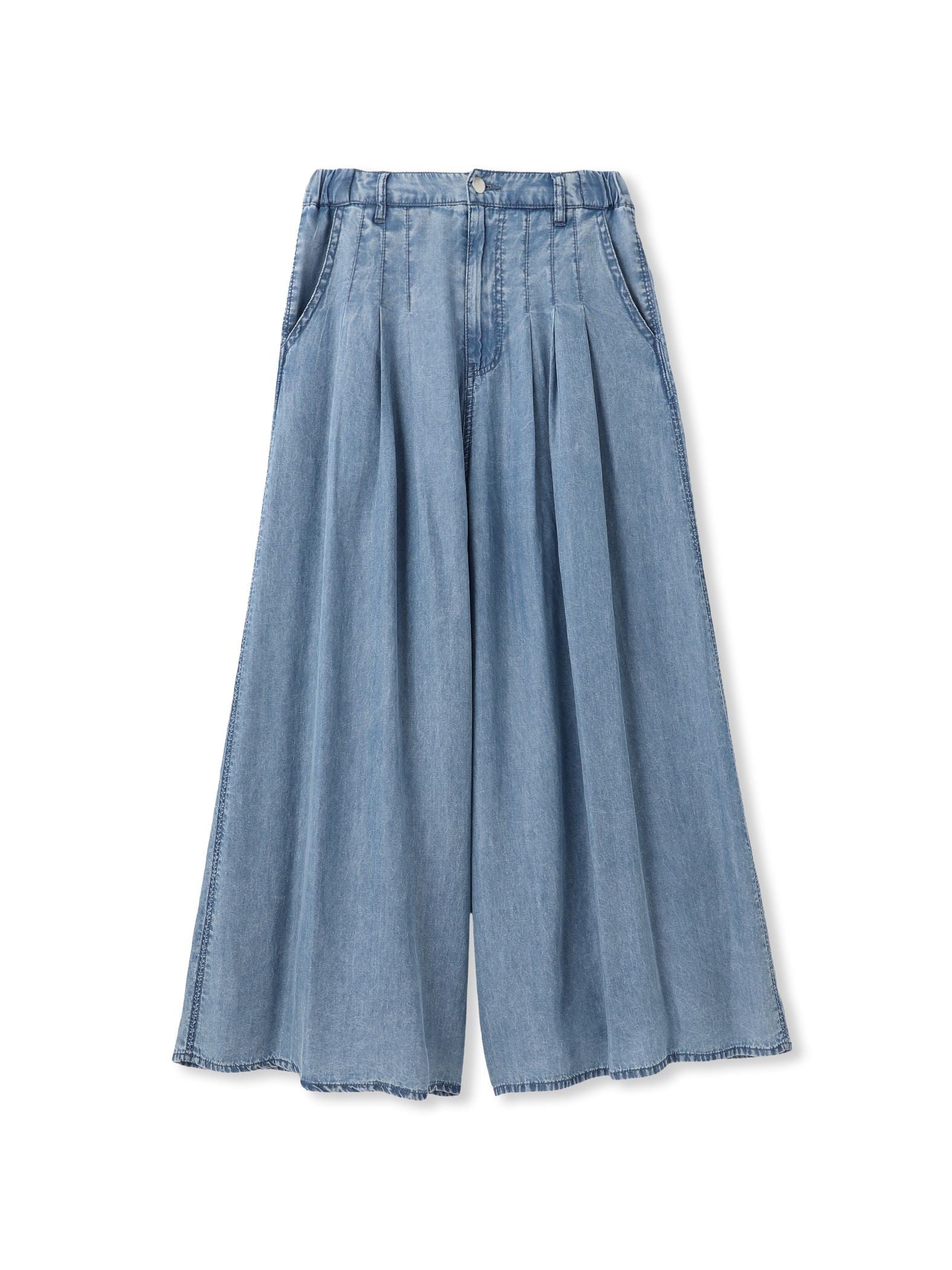 ゆれるデニムフレアパンツ