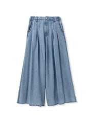 ゆれるデニムフレアパンツ