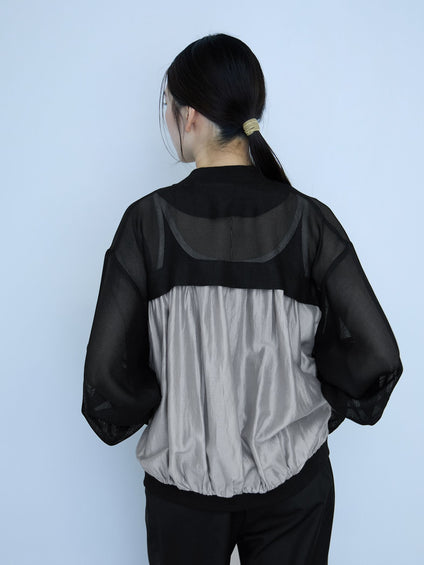 【大人の抜け感】メッシュブルゾン