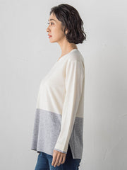 ファインウールVネックニット