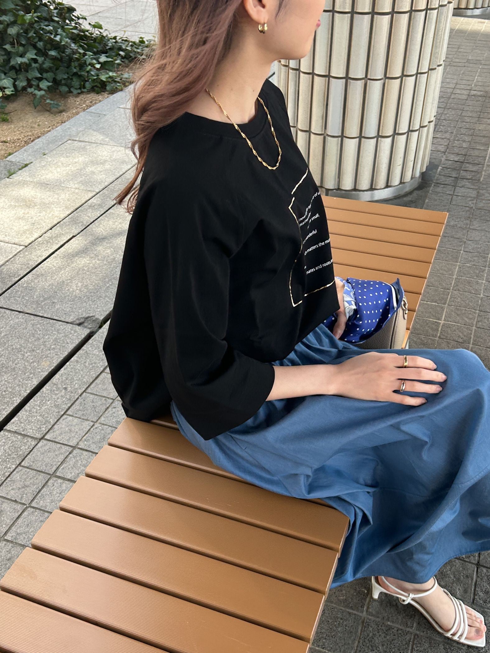 【WEB限定】箔ロゴカットソー≪手洗い可能≫