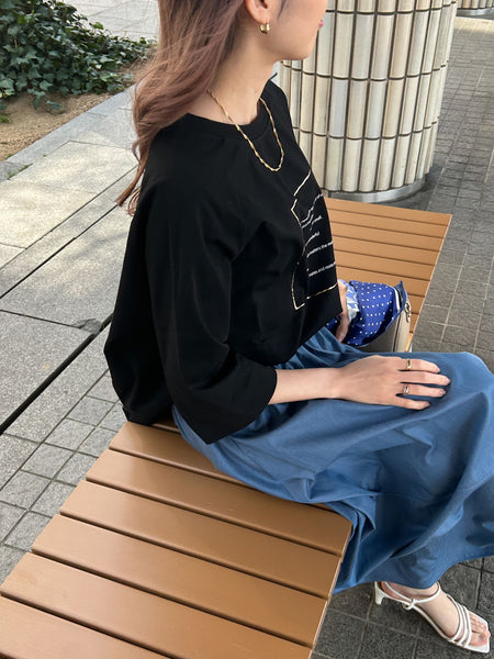【WEB限定】箔ロゴカットソー≪手洗い可能≫