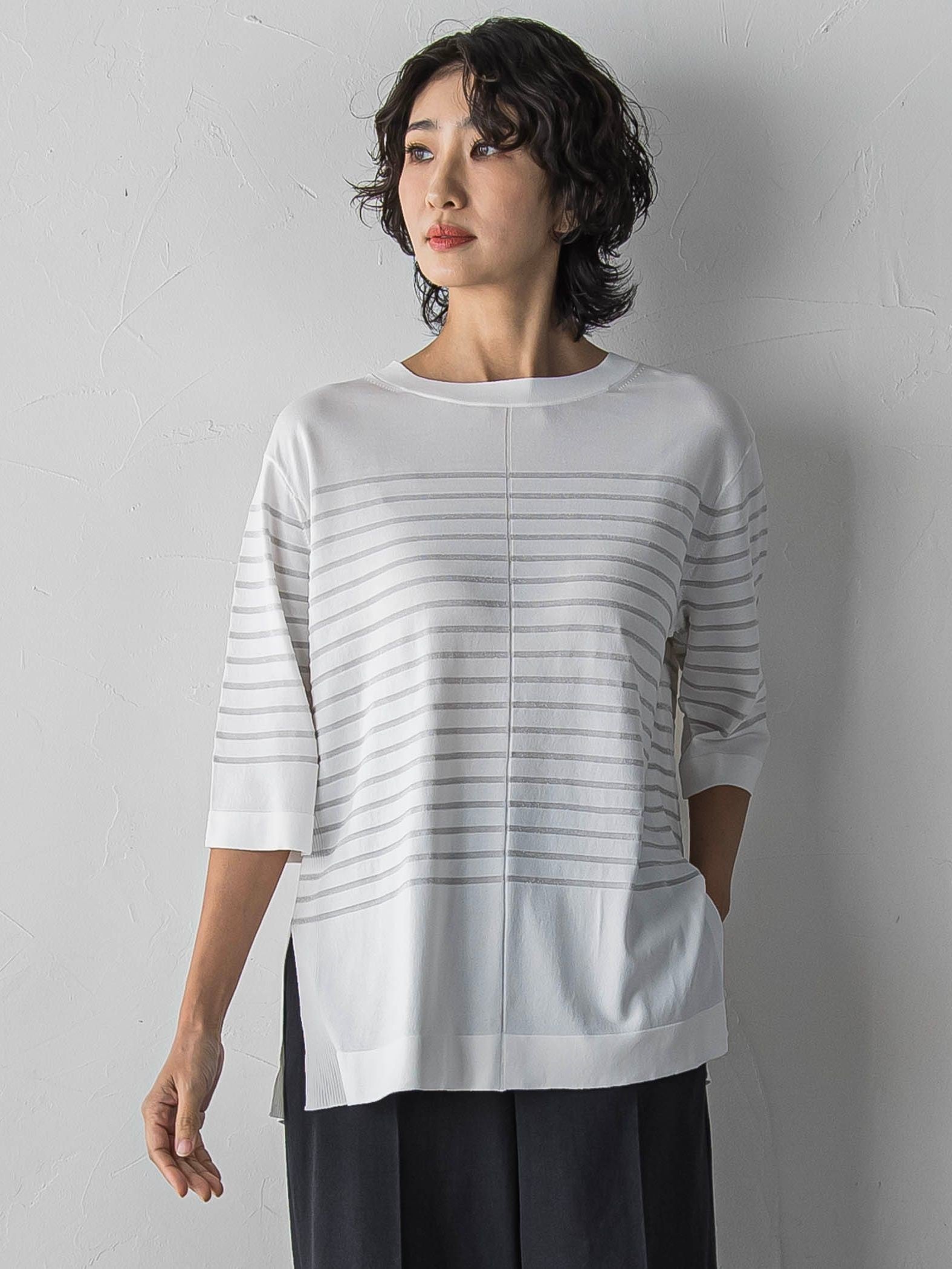 ボーダーTシャツニット