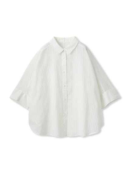 【WEB限定】T/Cストライプブラウス