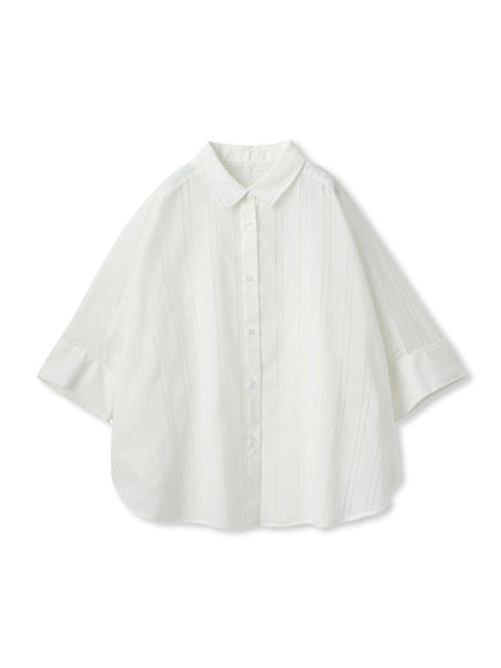 【WEB限定】T/Cストライプブラウス
