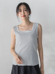 リブスクエアタンクトップ