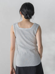 リブスクエアタンクトップ