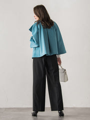 スタンドカラーショートコート