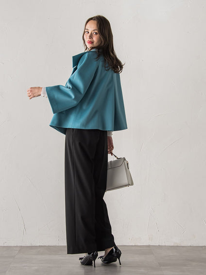 スタンドカラーショートコート