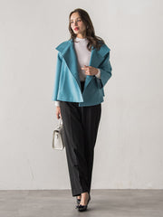 スタンドカラーショートコート