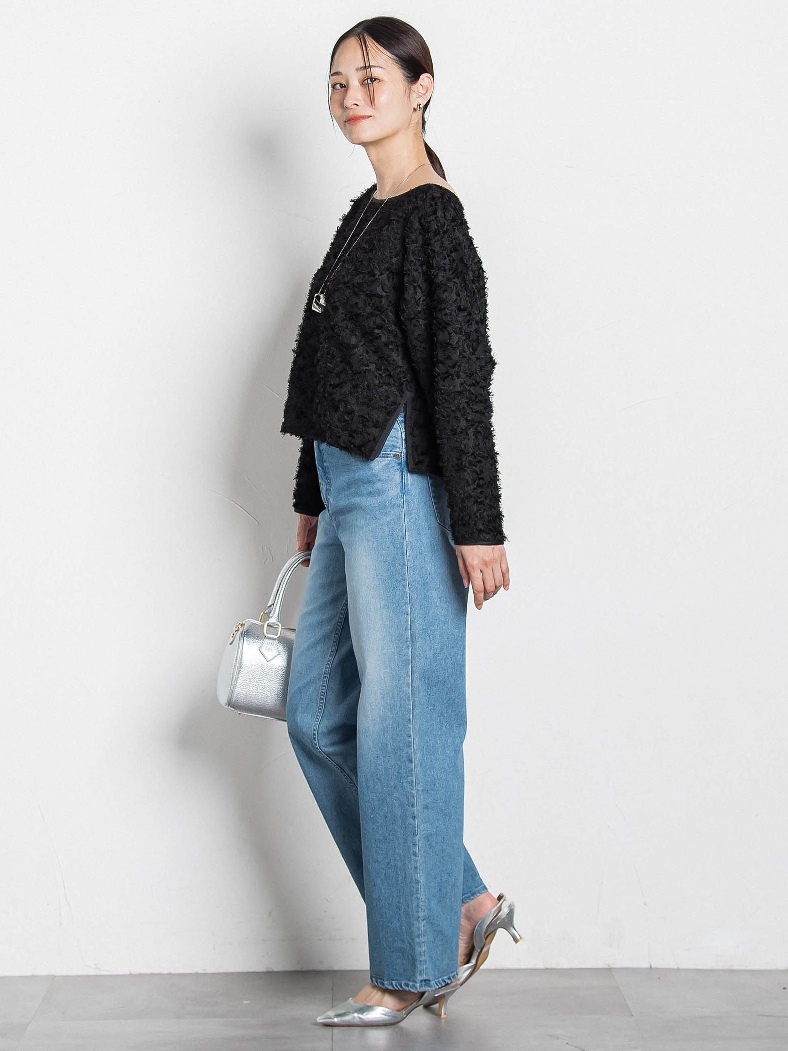 【コラボ商品】エディター東原妙子 × LAUTREAMONT /フェザージャガードブラウス