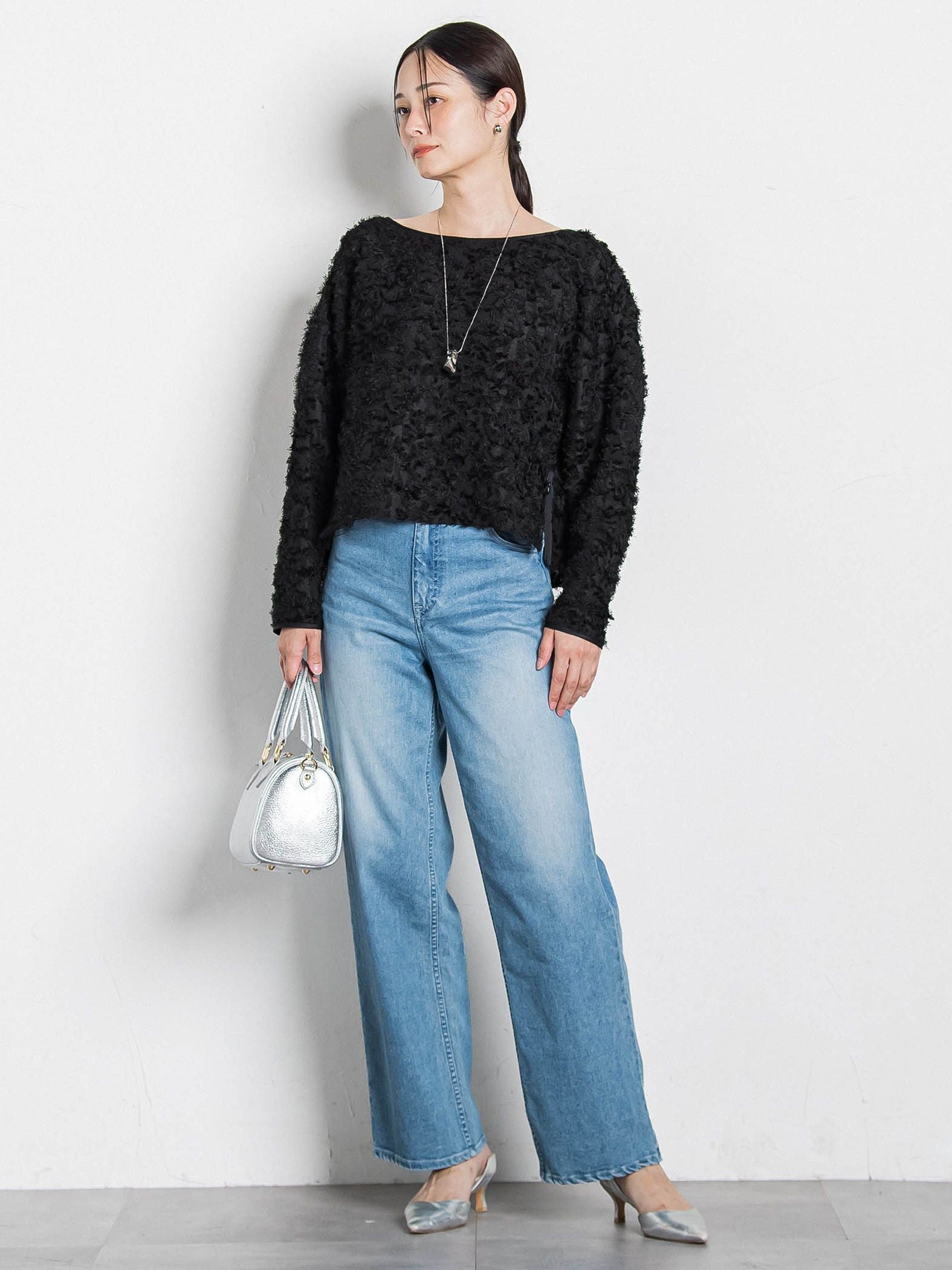 【コラボ商品】エディター東原妙子 × LAUTREAMONT /フェザージャガードブラウス