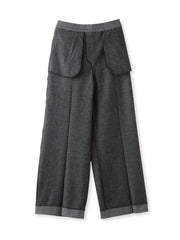 【大きいサイズ】エクセレントウォーム裏起毛ワイドパンツ