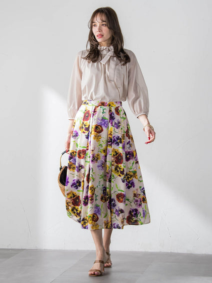 サイドリボンカットソー