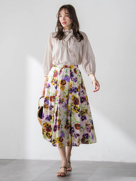 サイドリボンカットソー