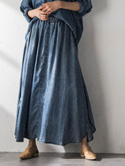 ゆれるデニムサークルスカート